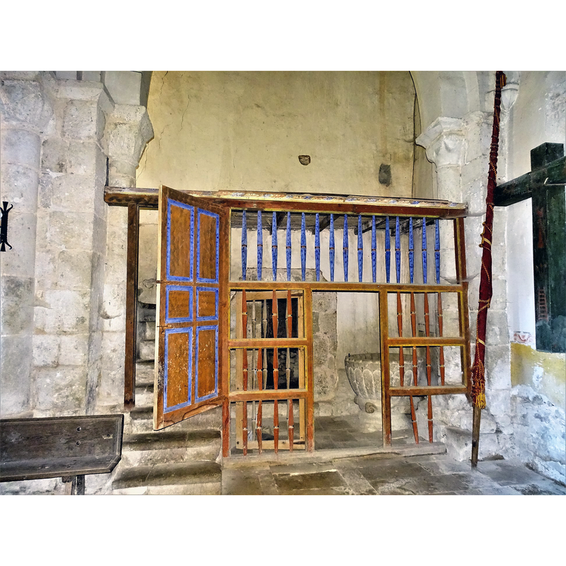 in the northwest corner of the nave