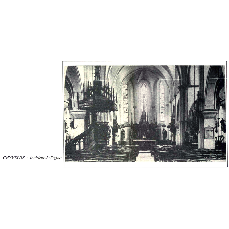 the interior of the 1872 church; the building would be destroyed in WWII