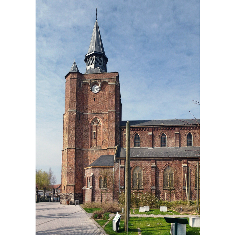 Source caption: "La tour St Jean Baptiste Saint-Jans-Cappel, Flandre française, Nord-Pas-de-Calais-Picardie France."