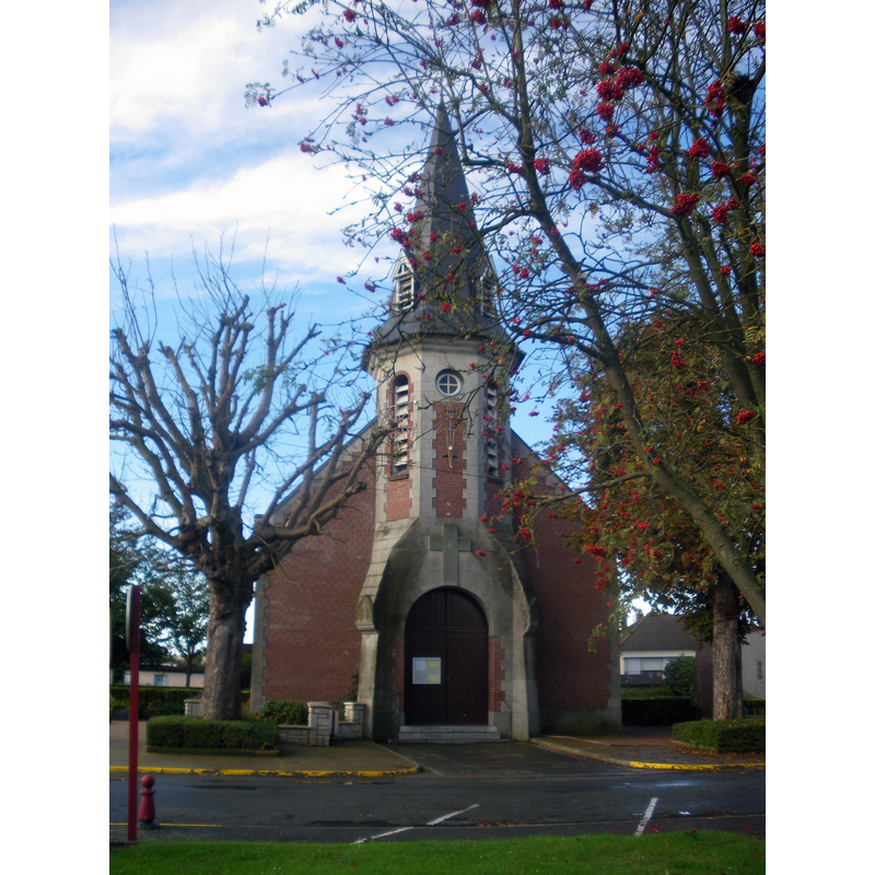 Source caption: "Vue de l'église Saint-Vaast de Violaines."