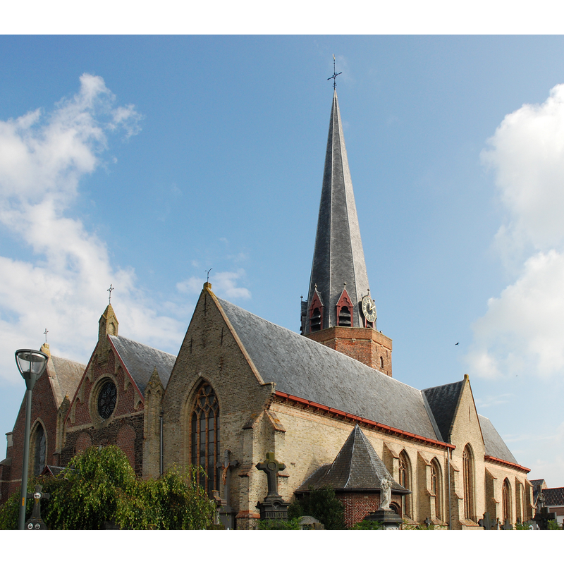 Source caption: "Sint-Bavokerk te Watou (Poperinge), België"