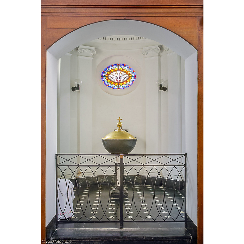 the 1837 font in the 19thC baptistery