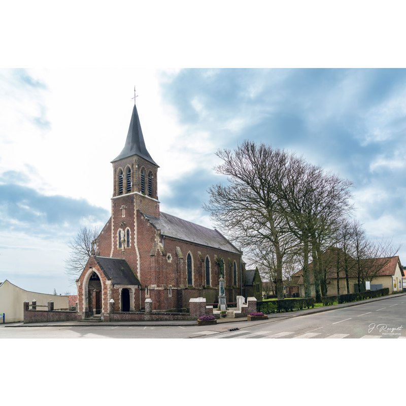Source caption: "Église Saint Sylvestre d'Halinghen"