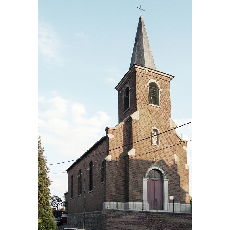 Source caption: "Sint-Cunibertuskerk in Diets-Heur" [NB: the mid-19thC church that replaced the medieval building]
