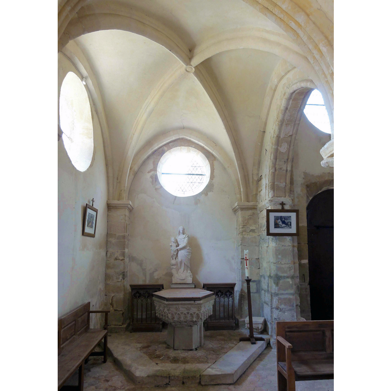 Source caption: "Bréançon (95), église Saint-Crépin-et-Saint-Crépinien, bas-côté sud, vue_vers_l'ouest"