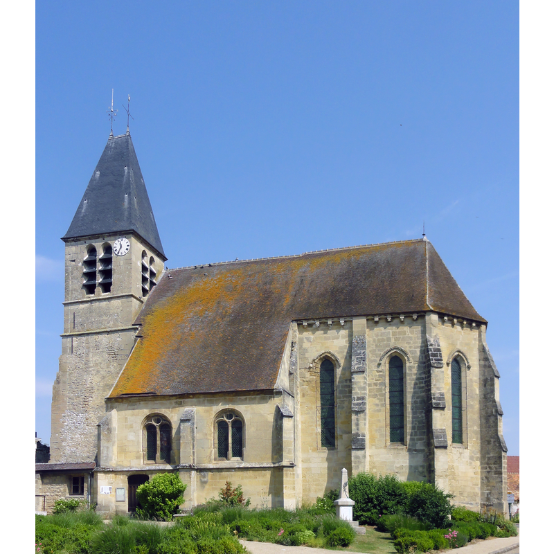 Source caption: "Longuesse (95), église Saint-Gildard, vue depuis le sud"