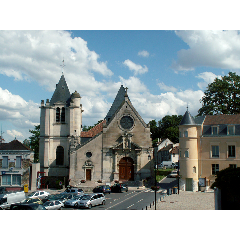 Source caption: "Eglise Saint Acceul d'Ecouen"