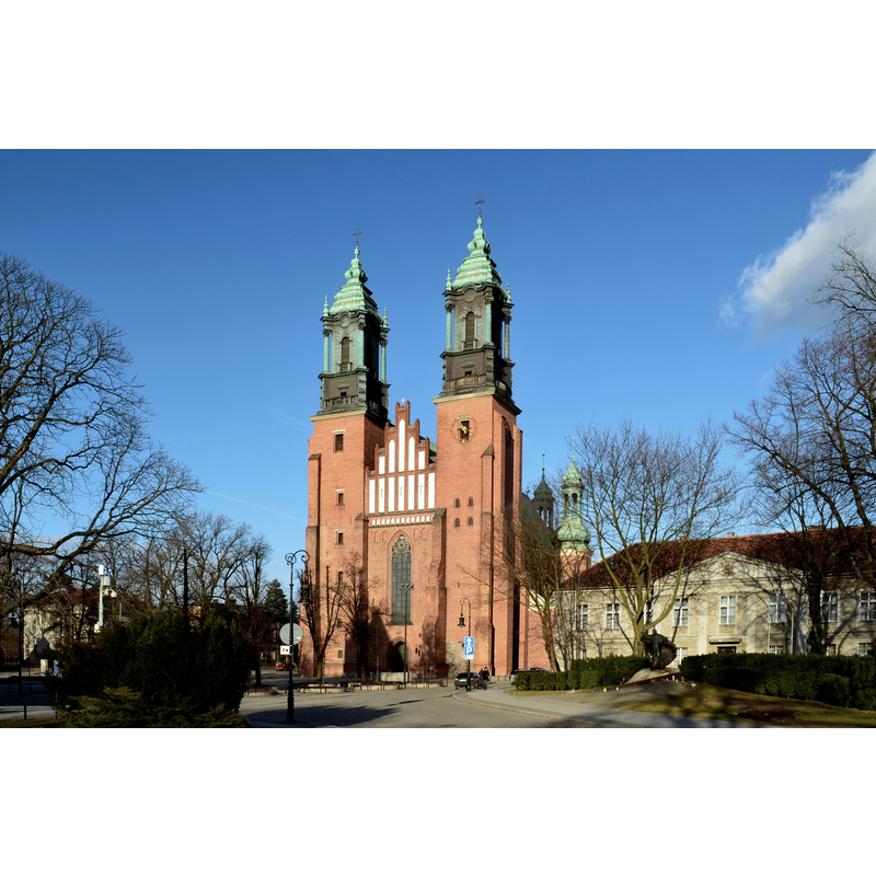Source caption: "Poznań, katedra p.w. śś. Piotra i Pawła, 2 poł. XIII, XIV, XVIII, 1954-1956"
