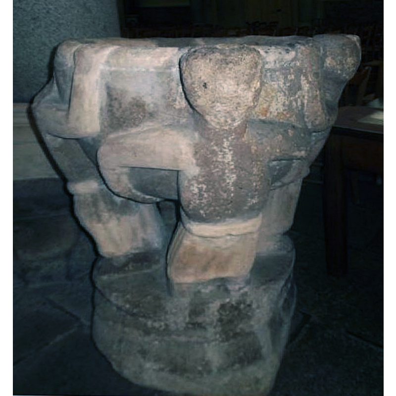 Source caption: "Saint Sauveur de Plancoët cuve baptismale en granit (XIIe)"