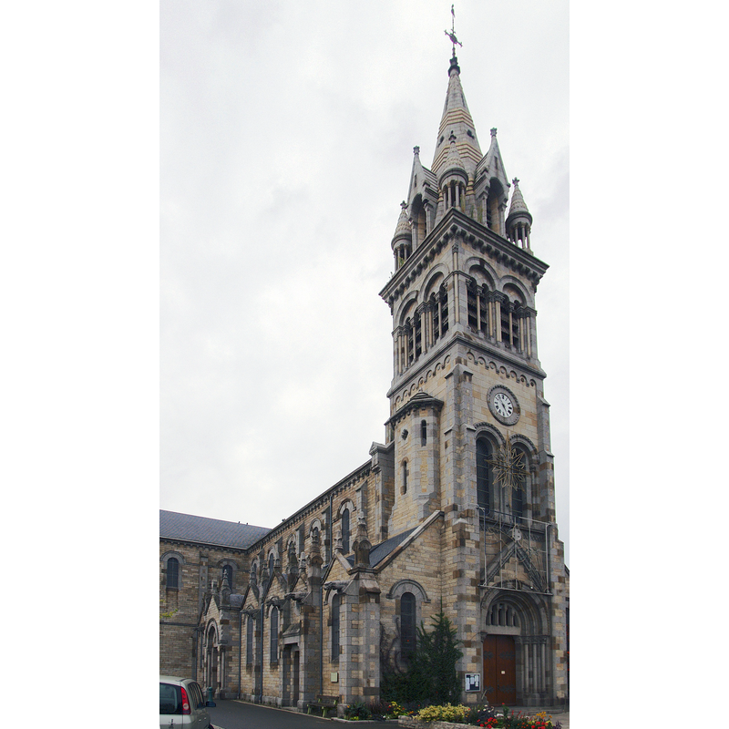 Source caption: "L'église Saint-Sauveur de Plancoët. / Iliz Plangoed." -- the 1890s building that replaced the earlier church