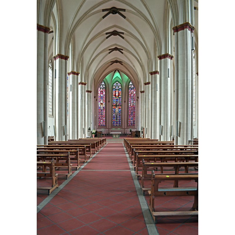 Source caption: " Interior of Ueberwasserkirche, Muenster"