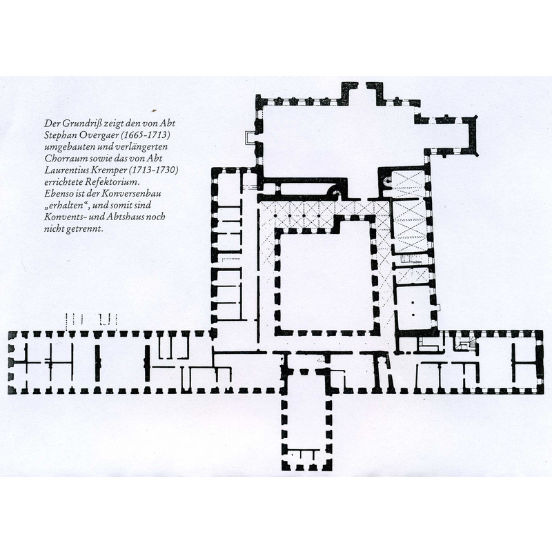 Source caption: "Grundriss Kloster Hardehausen"