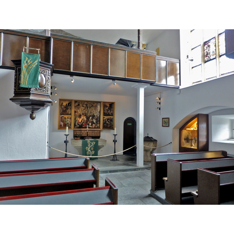 Source caption: "Idar-Oberstein – Innenansicht Felsenkirche"