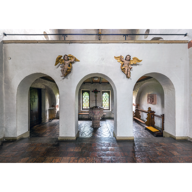 Source caption: "The baptistry of the basilica St. Aegidius in Mittelheim"