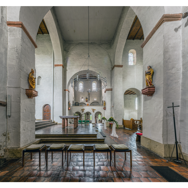 Source caption: "The transept of St. Aegidius, Mittelheim as seen from North"