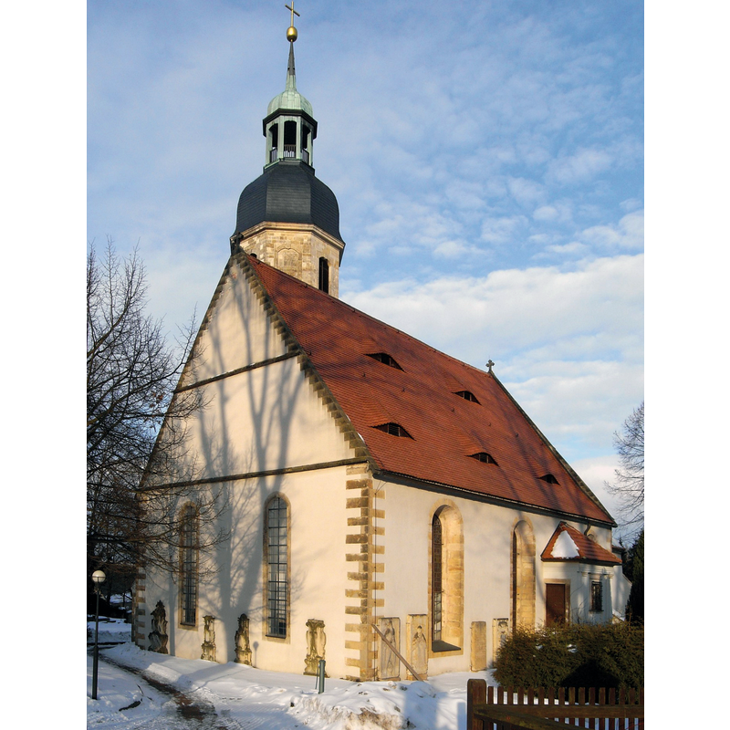 Source caption: "Kreischa, Evangelische Pfarrkirche, 16. Jahrhundert (Deutschland, Sachsen)"