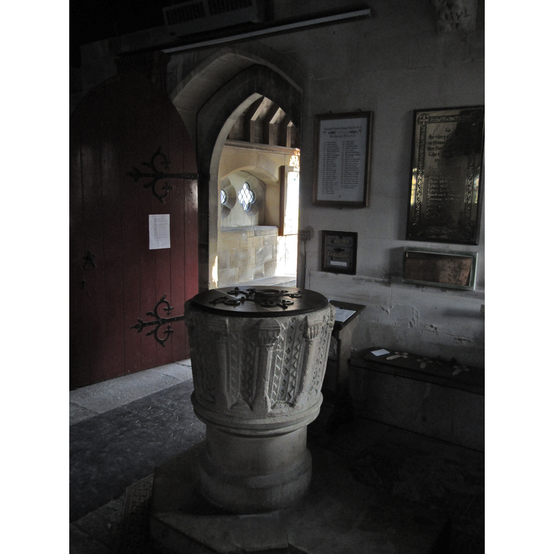 by the south entranceway