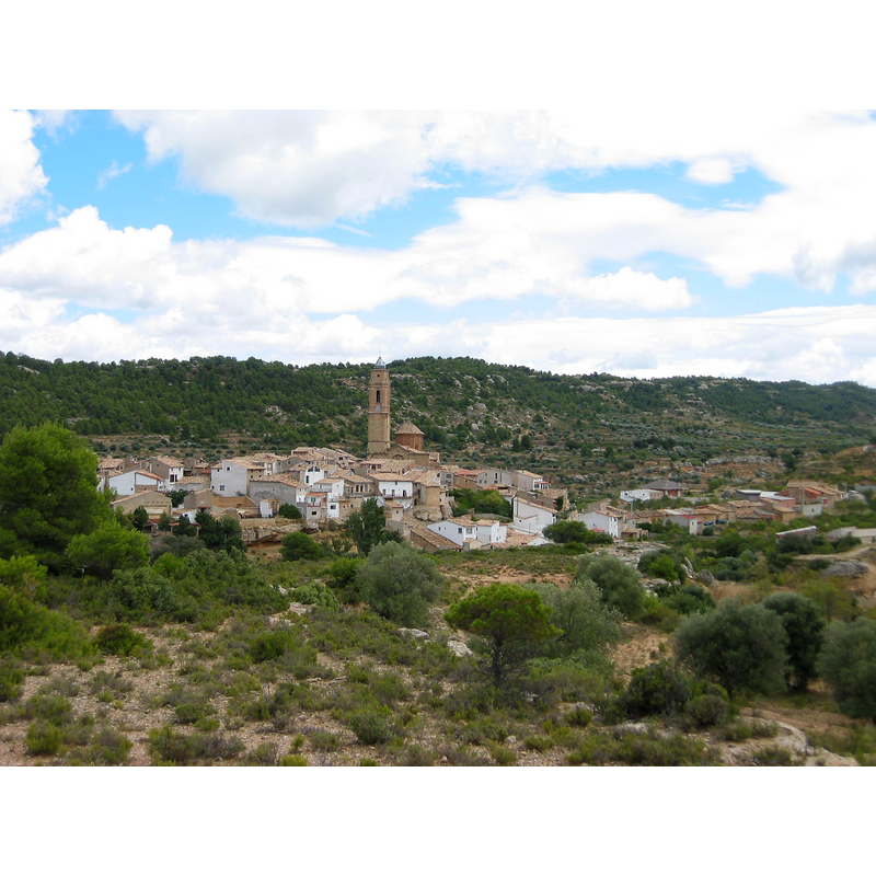 Source caption: "Vista panorámica de Belmonte de San José - Teruel"
