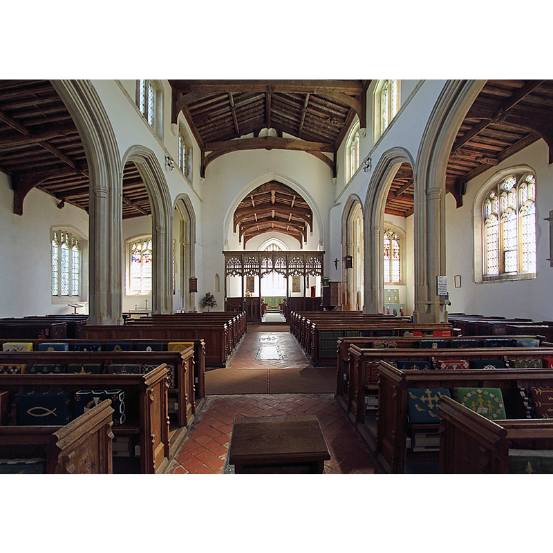 Source caption: "St Mary & St Clement, Clavering - East end"