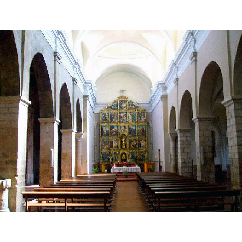 Source caption: "Iglesia de Santa María Magdalena, Tarazona (Zaragoza)" [NB: the stone stoup in the bottom-left corner of the image is probably medieval]
