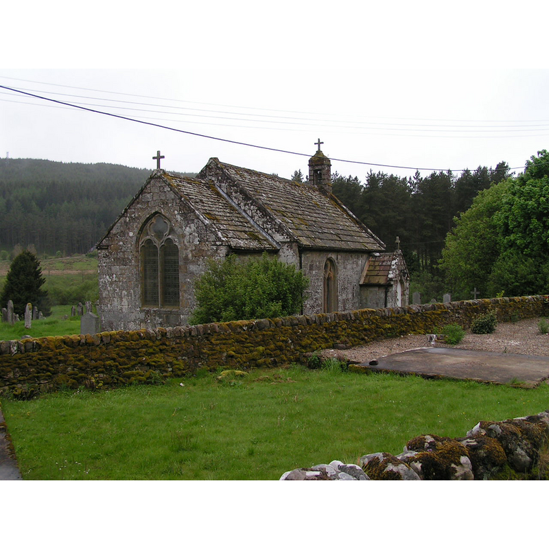 Source caption: "Byrness Church, Northumberland"