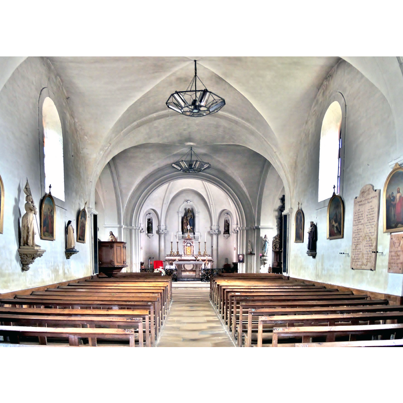 Source caption: "Nef de l'église sainte Anne d'Auberives. Haute-Marne"