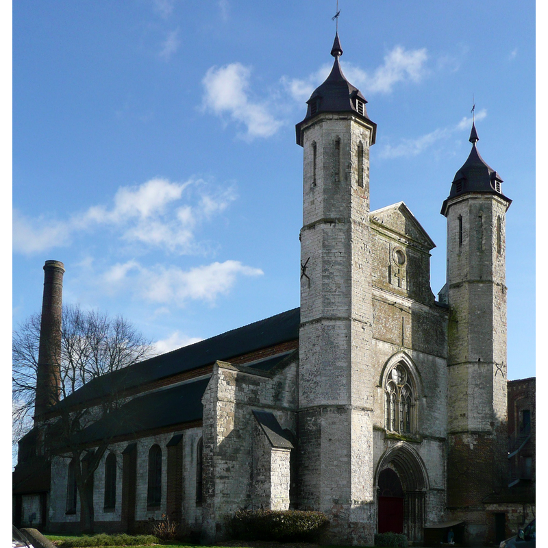 Source caption: "Eglise abbatiale Saint-Georges d'Auchy-lès-Hesdin"