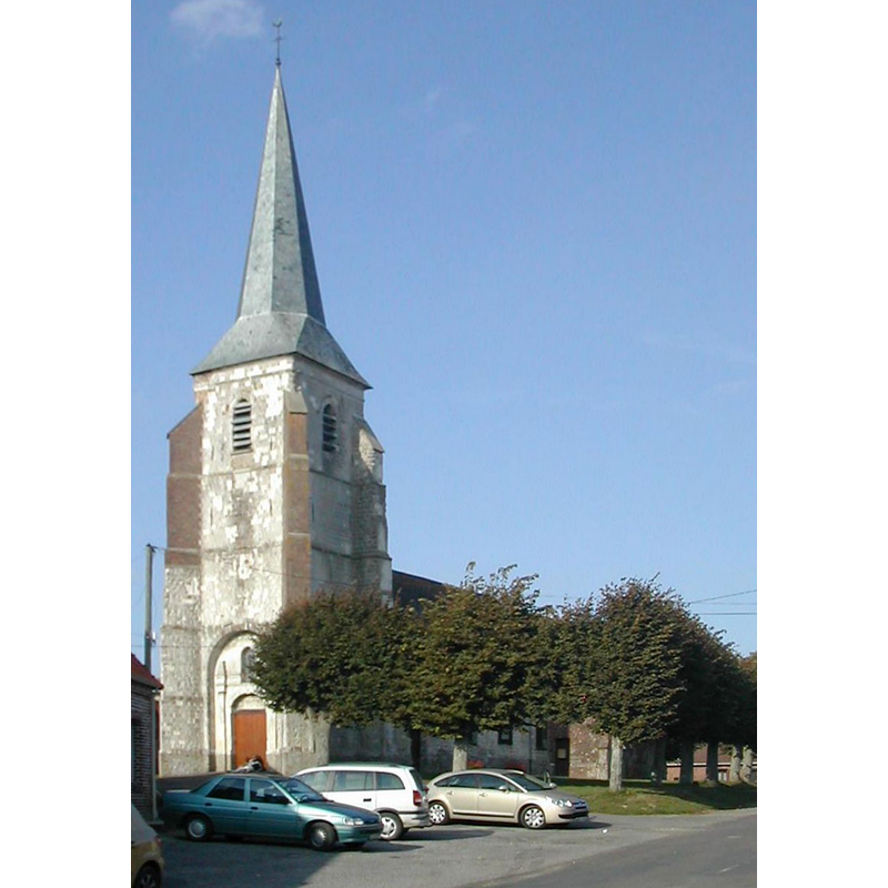 Source caption: "L'église Saint-Nicolas d'Audincthun."