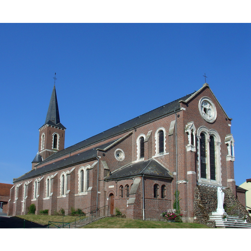 Source caption: "Église de Burbure"
