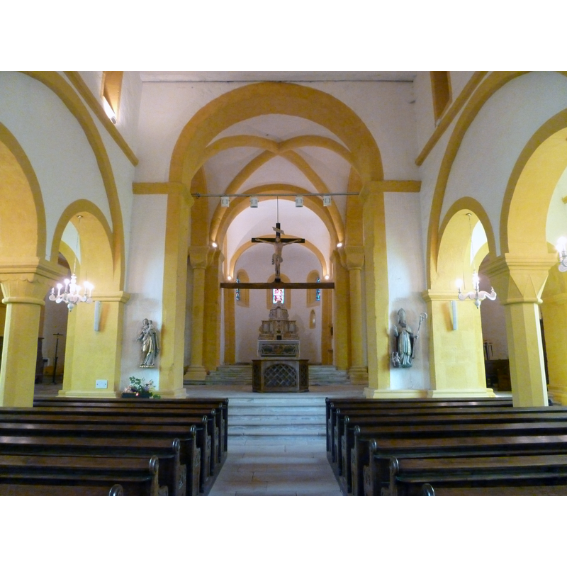 Source caption: " Intérieur de l’église Notre-Dame de Champ-le-Duc (Vosges, Lorraine, France)."