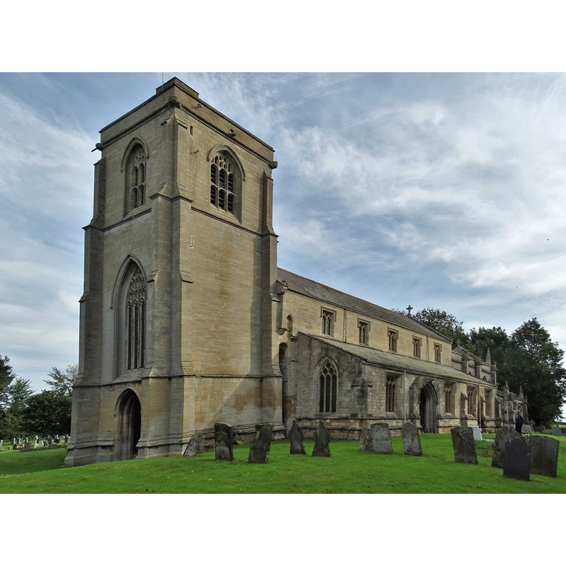 Source caption: "St Helena's Church, Leverton. It is Grade I listed."