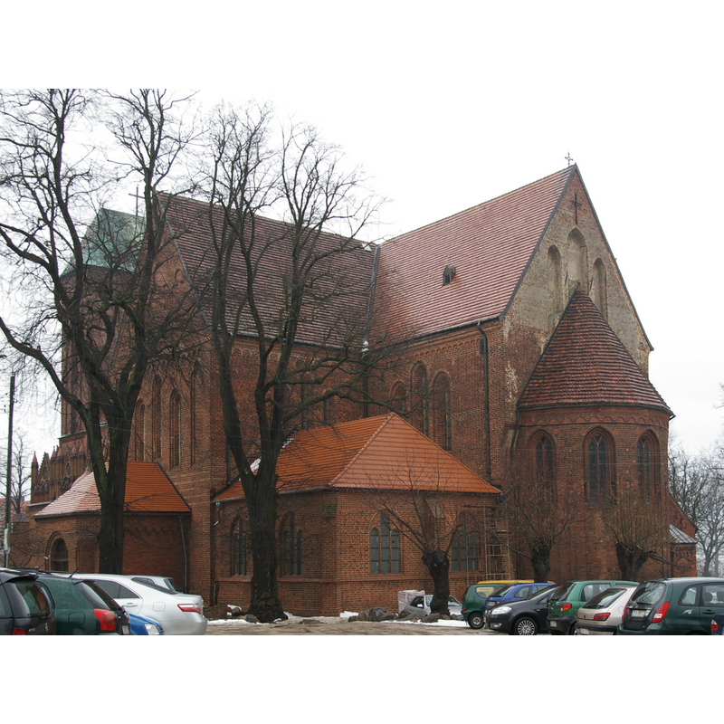 Source caption: "Katedra św. Jana Chrzciciela. Kamień Pomorski."
