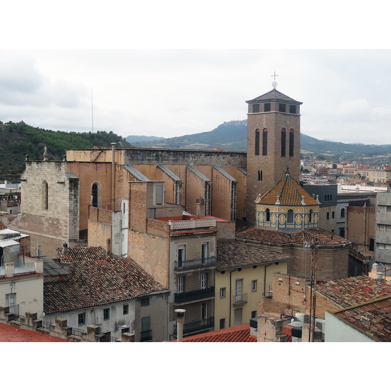 Source caption: " Igualada. Panoramica de la Basilica de Santa Maria. Vistes des de la finca de Rambla General Vives 7-9."