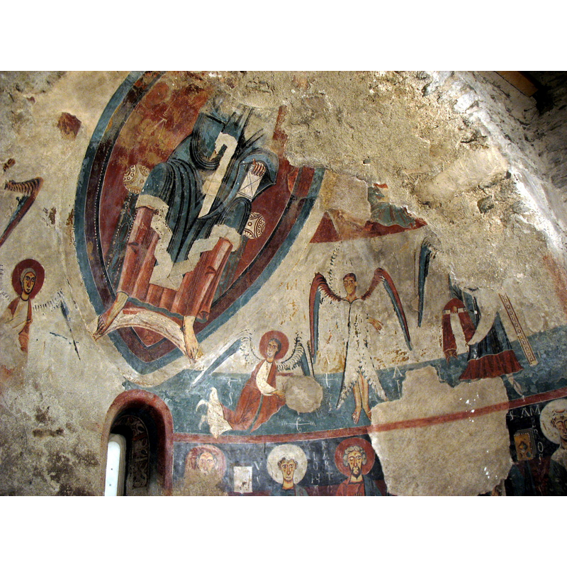 Source caption: " Iglesia de Sant Serni de Baiasca, (Llavorsí, Lérida, España). Pinturas románicas del ábside."