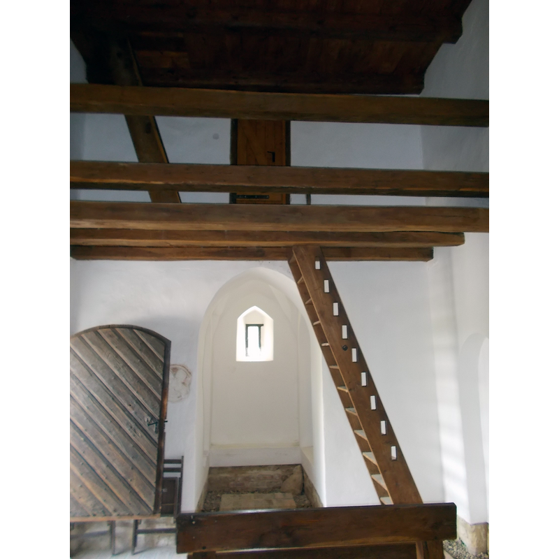 Source caption: "Mary Magdalene Church ladder to upstairs. The Árpád-age churc is one of the three intact Árpád-era churches in the Balaton Uplands, it is also mentioned as Hévíz's pearl. The church was built in the 13th century. The first mentioned in written records in 1314. - Dombföldi St., Egregy, Hévíz, Zala County, Hungary."