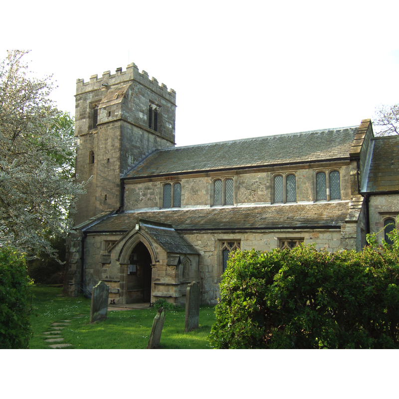 Source caption: "Nave and west tower of the parish church of St Michael and All Angels, Sutton upon Derwent, East Riding of Yorkshire, England, seen from the southeast."