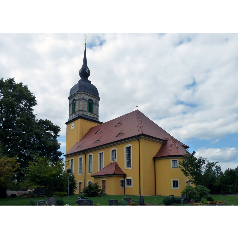 Source caption: "Denkmalgeschützte St. Bartholomäuskirche in Röhrsdorf; Gemeinde Klipphausen"