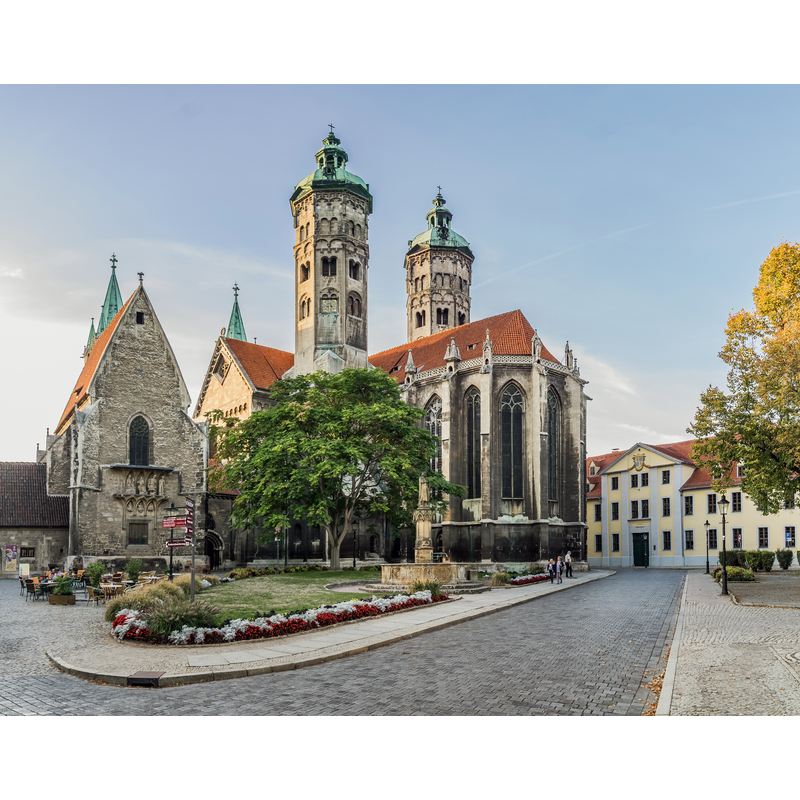 Source caption: " Exterior of Naumburg Cathedral, Saxony-Anhalt, Germany"