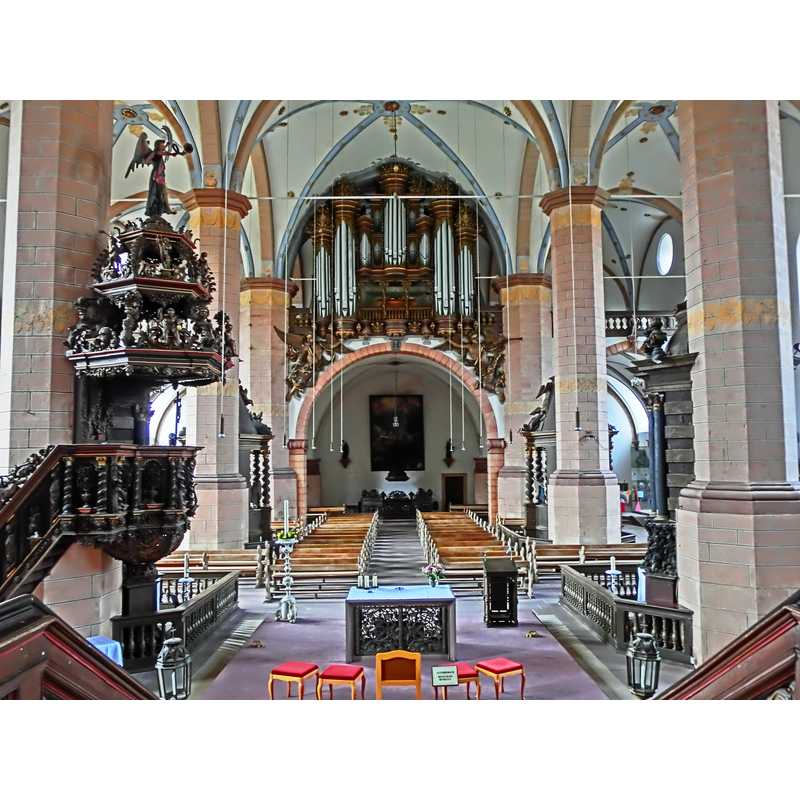 Source caption: "Klosterkirche Lamspringe 1693 erhielt eine Orgel von Andreas Schweimb"