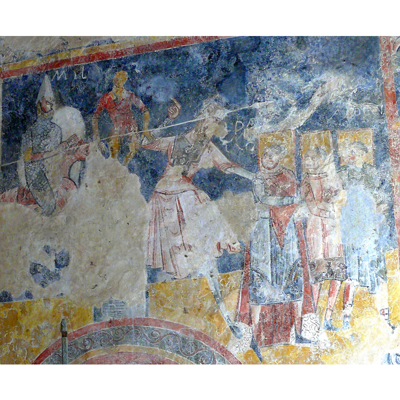 Source caption: "Saint-Martin-des-Puits - Eglise Saint-Martin - Fresque du choeur"