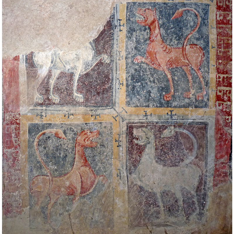 Source caption: "Saint-Martin-Des-Puits, fausse draperie, XIIème siècle"