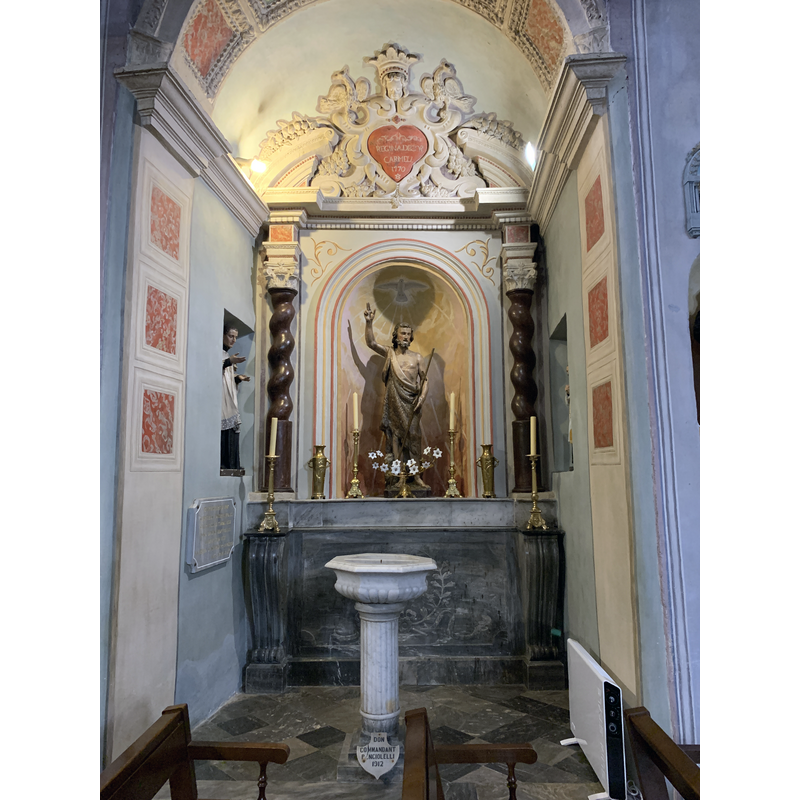 Source caption: "Intérieur de l'église de l'Annonciation, Corte." -- modern font of 1912