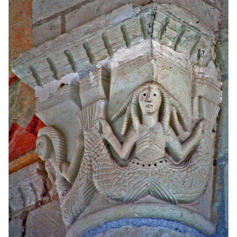 Source caption: "Tavant - Église Saint-Nicolas - Chapiteau du choeur"