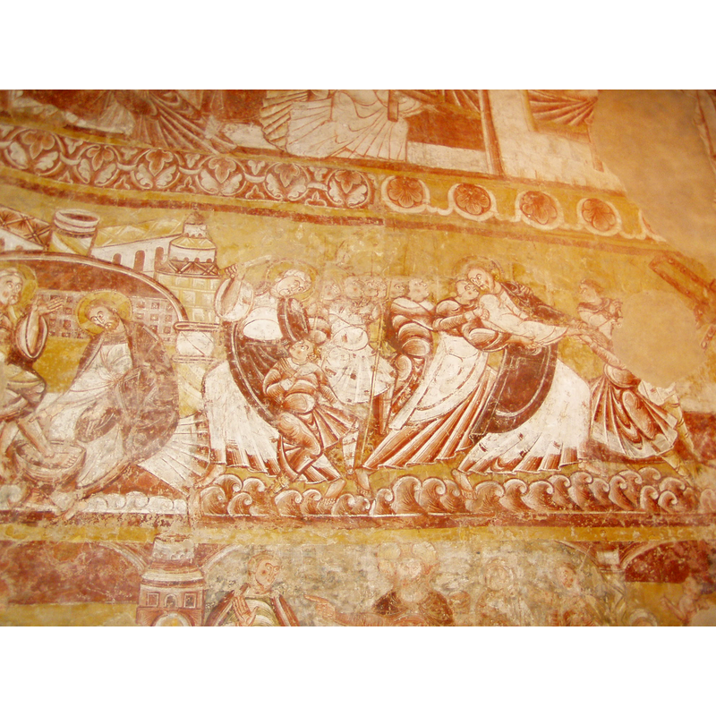 Source caption: "Fresque de l'église saint Martin de Vic (Indre) représentant l'arrestation du Christ"