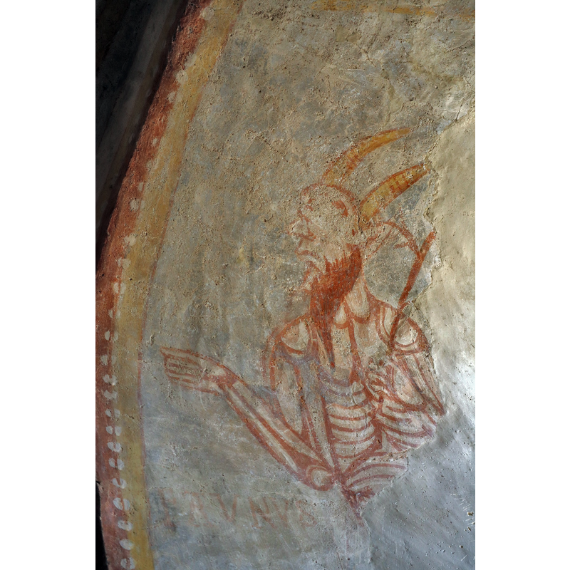 Source caption: "Peintures murales de l'abside de l'église Notre-Dame-de-l'Assomption de Gourdon" -- 13thC paintings; restored in 1994 by Hisao Takahashi.