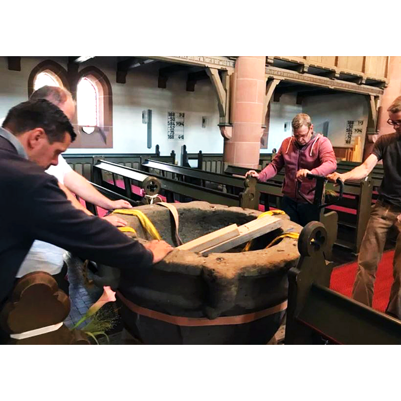 positioning the font inside the church