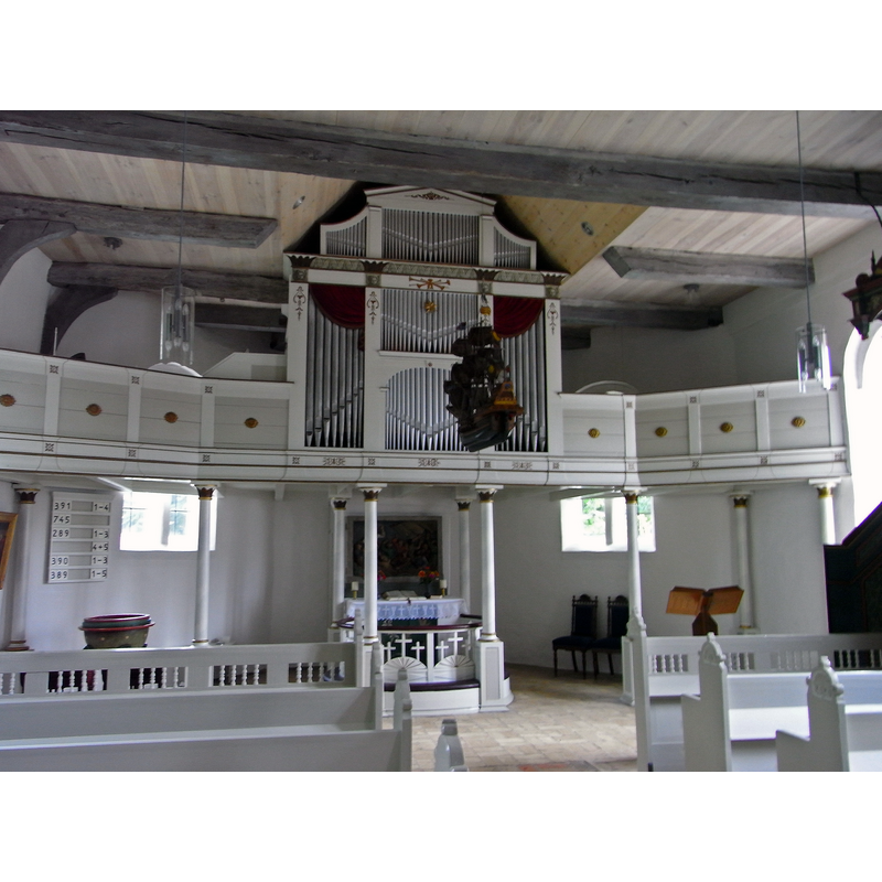 Source caption: "Orgel in der Schifferkirche Arnis, Schleswig-Holstein, Deutschland"