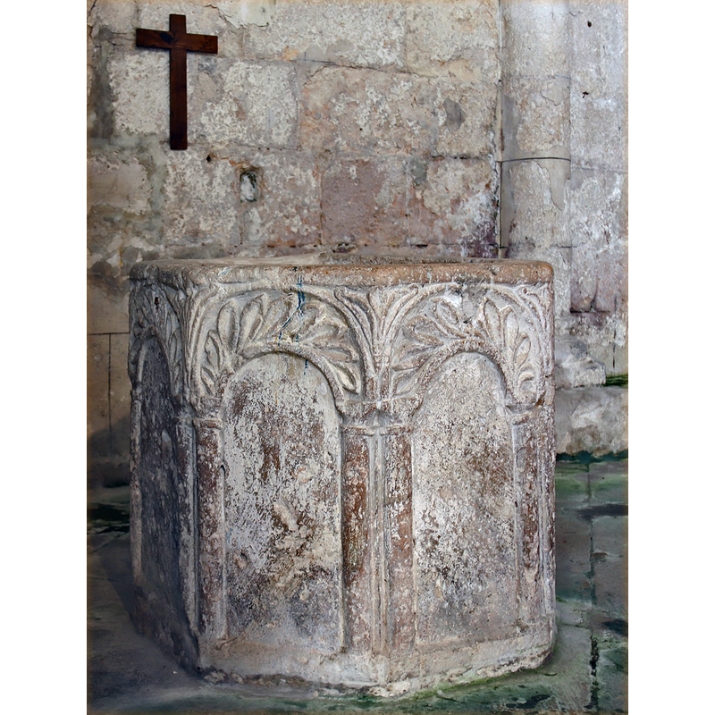 part of the 16thC re-carving of the earlier font