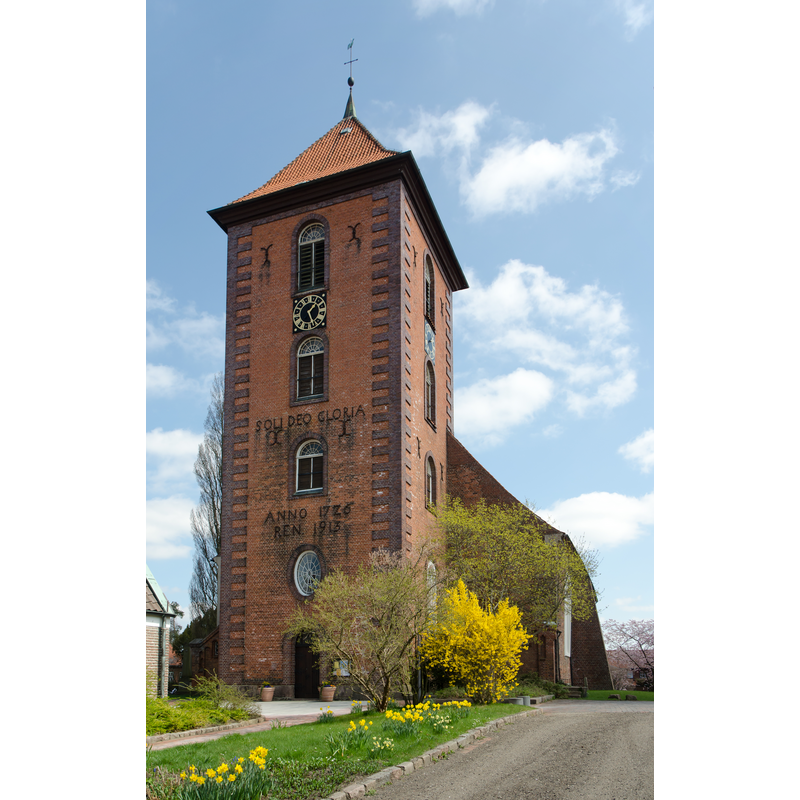 Source caption: "Preetz Kirche von Südwesten"