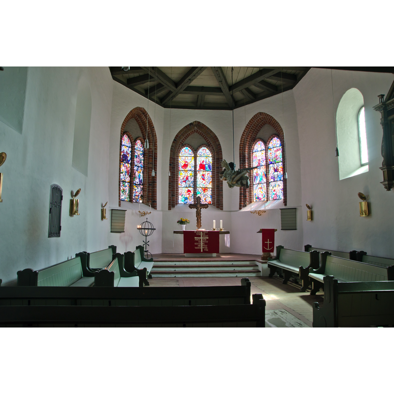 Source caption: "Preetz Kirche Chor" -- notice the hanging baptismal angel the centre of the image